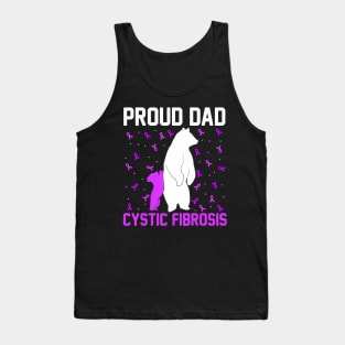 Proud dad cystic fibrosis Awareness bears Tank Top